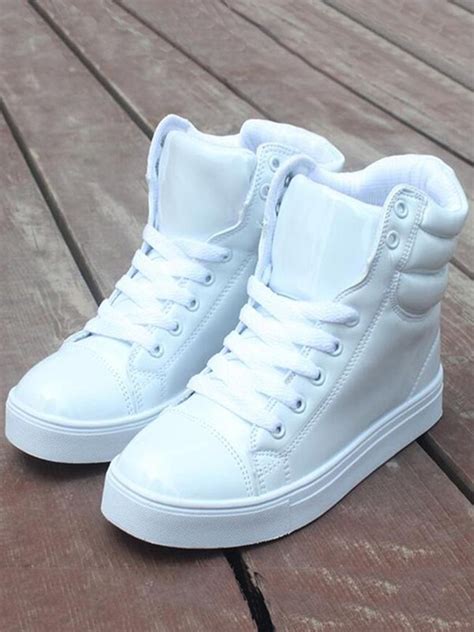 Damen Weiß High Top Schuhe (14) 